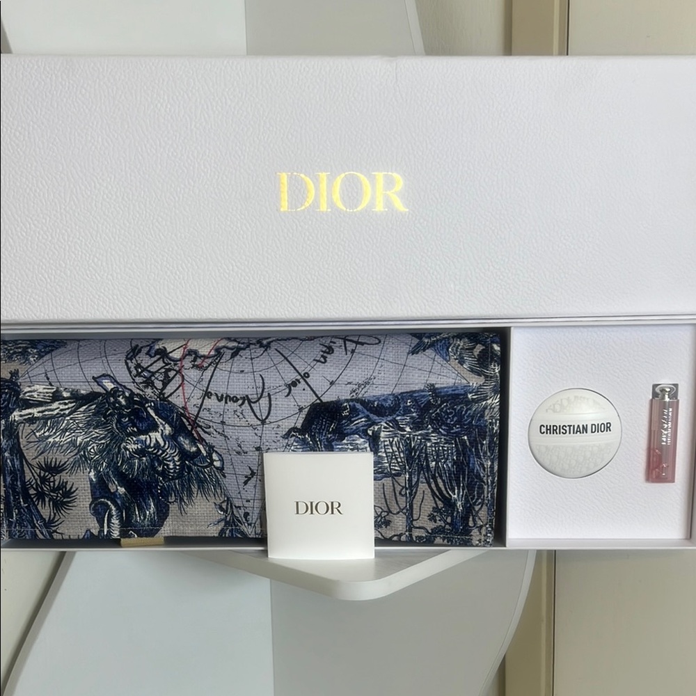 New Dior Navy and White tote Bag  Gift Set